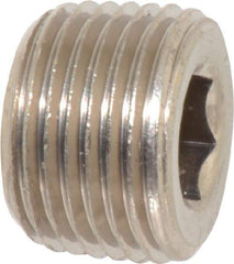 Value Collection - 3/8" Internal Pipe, Brass Countersunk Plug - MNPT - Exact Tool & Supply