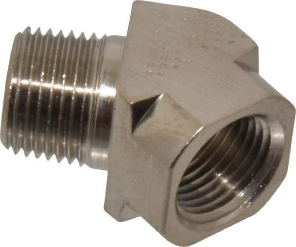Value Collection - 3/8" Internal Pipe, Brass 45° Street Elbow - FNPT x MNPT - Exact Tool & Supply