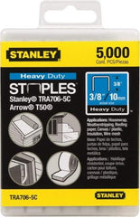 Stanley - 27/64" Wide Galvanized Steel Heavy Duty Power Crown Staples - 3/8" Leg Length - Exact Tool & Supply