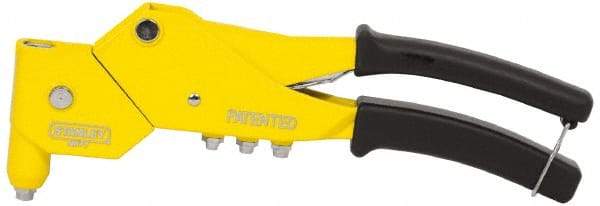 Stanley - Swivel Head Hand Riveter - 3/32 to 3/16" Rivet Capacity, 11-1/2" OAL - Exact Tool & Supply