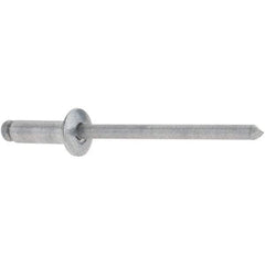 Stanley - Button Head Aluminum Color Coded Blind Rivet - Aluminum Mandrel, 0.188" to 1/4" Grip, 1/4" Head Diam, 0.125" to 0.133" Hole Diam, 0.4" Length Under Head, 1/8" Body Diam - Exact Tool & Supply