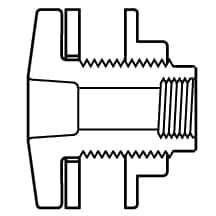Value Collection - 1-1/4" CPVC Plastic Pipe Tank Adapter - Schedule 80, Soc x Fipt End Connections - Exact Tool & Supply