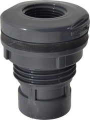 Value Collection - 1" PVC Plastic Pipe Tank Adapter - Schedule 80, FIPT x FIPT End Connections - Exact Tool & Supply