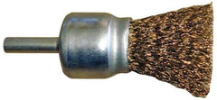 Value Collection - 4" Brush Diam, Flared End Brush - Medium Grade, 1/4" Diam Shank, 15,000 Max RPM - Exact Tool & Supply