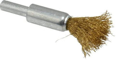 Value Collection - 1/2" Brush Diam, End Brush - Fine Grade, 1/4" Diam Shank, 20,000 Max RPM - Exact Tool & Supply