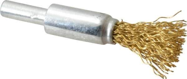 Value Collection - 1/2" Brush Diam, End Brush - 1/4" Diam Shank, 20,000 Max RPM - Exact Tool & Supply