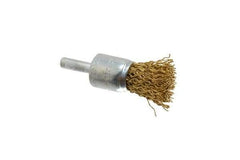 Value Collection - 3/4" Brush Diam, End Brush - Coarse Grade, 1/4" Diam Shank, 20,000 Max RPM - Exact Tool & Supply