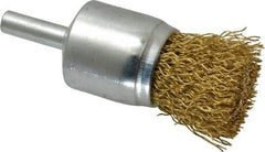 Value Collection - 1" Brush Diam, End Brush - 1/4" Diam Shank, 20,000 Max RPM - Exact Tool & Supply