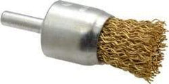 Value Collection - 1" Brush Diam, End Brush - Coarse Grade, 1/4" Diam Shank, 20,000 Max RPM - Exact Tool & Supply
