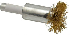 Value Collection - 1" Brush Diam, Flared End Brush - Fine Grade, 1/4" Diam Shank, 15,000 Max RPM - Exact Tool & Supply