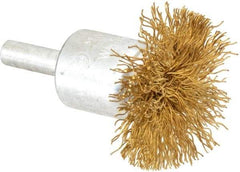 Value Collection - 3/4" Brush Diam, Flared End Brush - Medium Grade, 1/4" Diam Shank, 15,000 Max RPM - Exact Tool & Supply