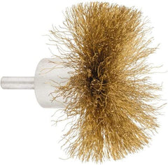 Value Collection - 3" Brush Diam, Flared End Brush - Fine Grade, 1/4" Diam Shank, 15,000 Max RPM - Exact Tool & Supply