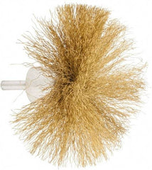Value Collection - 4" Brush Diam, Flared End Brush - Fine Grade, 1/4" Diam Shank, 15,000 Max RPM - Exact Tool & Supply