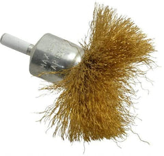 Value Collection - 3" Brush Diam, Flared End Brush - Fine Grade, 1/4" Diam Shank, 15,000 Max RPM - Exact Tool & Supply