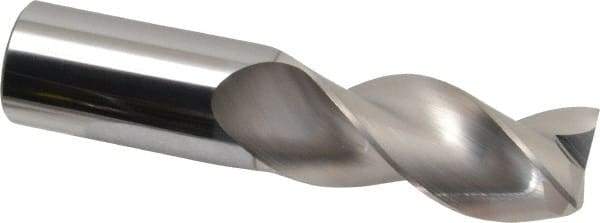 SGS - 1", 2" LOC, 1" Shank Diam, 4-1/2" OAL, 3 Flute, Solid Carbide Square End Mill - Single End, TiB2 Finish, Spiral Flute, 38° Helix, Right Hand Cut, Right Hand Flute, Series 43 - Exact Tool & Supply