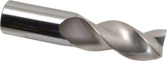 SGS - 1", 2" LOC, 1" Shank Diam, 4-1/2" OAL, 3 Flute, Solid Carbide Square End Mill - Single End, TiB2 Finish, Spiral Flute, 38° Helix, Right Hand Cut, Right Hand Flute, Series 43 - Exact Tool & Supply