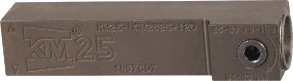 Kennametal - Neutral Cut, KM25 Modular Connection, Square Shank Lathe Modular Clamping Unit - 25mm Square Shank Length, 25mm Square Shank Width, 4.724" OAL, Series NCM Square Shank - Exact Tool & Supply