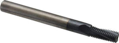 Carmex - 7/16-28 to 1/2-28 UNEF, 1/4" Cutting Diam, 3 Flute, Solid Carbide Helical Flute Thread Mill - Internal Thread, 0.56" LOC, 2-1/2" OAL, 1/4" Shank Diam - Exact Tool & Supply