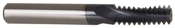 Carmex - 7/16-14 UNC, 0.303" Cutting Diam, 3 Flute, Solid Carbide Helical Flute Thread Mill - Internal Thread, 0.82" LOC, 2-1/2" OAL, 5/16" Shank Diam - Exact Tool & Supply