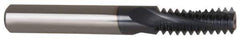 Carmex - 7/16-14 UNC, 0.303" Cutting Diam, 3 Flute, Solid Carbide Helical Flute Thread Mill - Internal Thread, 0.82" LOC, 2-1/2" OAL, 5/16" Shank Diam - Exact Tool & Supply