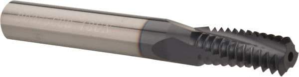 Carmex - 1/2-13 UNC, 0.362" Cutting Diam, 3 Flute, Solid Carbide Helical Flute Thread Mill - Internal Thread, 0.89" LOC, 3" OAL, 3/8" Shank Diam - Exact Tool & Supply