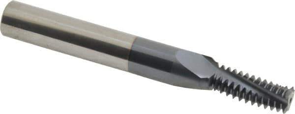 Carmex - 9/16-12 UNC, 0.413" Cutting Diam, 3 Flute, Solid Carbide Helical Flute Thread Mill - Internal Thread, 1.04" LOC, 4" OAL, 1/2" Shank Diam - Exact Tool & Supply