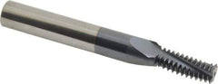 Carmex - 9/16-12 UNC, 0.413" Cutting Diam, 3 Flute, Solid Carbide Helical Flute Thread Mill - Internal Thread, 1.04" LOC, 4" OAL, 1/2" Shank Diam - Exact Tool & Supply