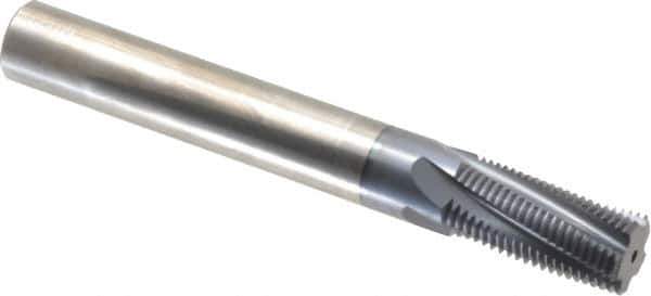 Carmex - 3/4-20 to 1-20 UNEF, 1/2" Cutting Diam, 5 Flute, Solid Carbide Helical Flute Thread Mill - Internal Thread, 1.07" LOC, 4" OAL, 1/2" Shank Diam - Exact Tool & Supply
