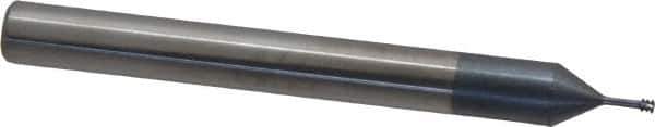 Carmex - #2-56, #3-56 UNC, UNF, 0.065" Cutting Diam, 3 Flute, Solid Carbide Helical Flute Thread Mill - Internal Thread, 0.17" LOC, 2-1/2" OAL, 1/4" Shank Diam - Exact Tool & Supply