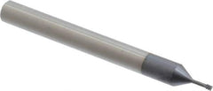 Carmex - #3-48, #4-48 UNC, UNF, 0.075" Cutting Diam, 3 Flute, Solid Carbide Helical Flute Thread Mill - Internal Thread, 0.2" LOC, 2-1/2" OAL, 1/4" Shank Diam - Exact Tool & Supply