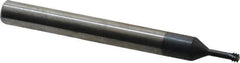 Carmex - M3.5x0.60 Metric Coarse, 0.108" Cutting Diam, 3 Flute, Solid Carbide Helical Flute Thread Mill - Internal Thread, 0.3" LOC, 2-1/2" OAL, 1/4" Shank Diam - Exact Tool & Supply