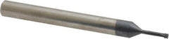 Carmex - M3x0.50 Metric Coarse, 0.093" Cutting Diam, 3 Flute, Solid Carbide Helical Flute Thread Mill - Internal Thread, 0.37" LOC, 2-1/2" OAL, 1/4" Shank Diam - Exact Tool & Supply