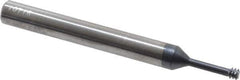 Carmex - #8-32 UNC, 0.126" Cutting Diam, 3 Flute, Solid Carbide Helical Flute Thread Mill - Internal Thread, 0.49" LOC, 2-1/2" OAL, 1/4" Shank Diam - Exact Tool & Supply