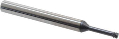 Carmex - #10-32 UNF, 0.146" Cutting Diam, 3 Flute, Solid Carbide Helical Flute Thread Mill - Internal Thread, 0.59" LOC, 2-1/2" OAL, 1/4" Shank Diam - Exact Tool & Supply