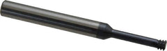 Carmex - M6x1.00 Metric Coarse, 0.183" Cutting Diam, 3 Flute, Solid Carbide Helical Flute Thread Mill - Internal Thread, 0.79" LOC, 2-1/2" OAL, 1/4" Shank Diam - Exact Tool & Supply