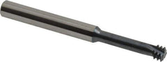 Carmex - M8x1.25 Metric Coarse, 0.234" Cutting Diam, 3 Flute, Solid Carbide Helical Flute Thread Mill - Internal Thread, 0.94" LOC, 2-1/2" OAL, 1/4" Shank Diam - Exact Tool & Supply
