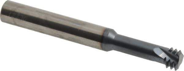 Carmex - M10x1.50 Thread, 5/16" Shank Diam, TiAlN Coating, Solid Carbide Straight Flute Thread Mill - 3 Flutes, 2-1/2" OAL - Exact Tool & Supply