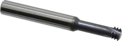 Carmex - M12x1.75 Metric Coarse, 0.354" Cutting Diam, 3 Flute, Solid Carbide Helical Flute Thread Mill - Internal Thread, 1.02" LOC, 3" OAL, 3/8" Shank Diam - Exact Tool & Supply