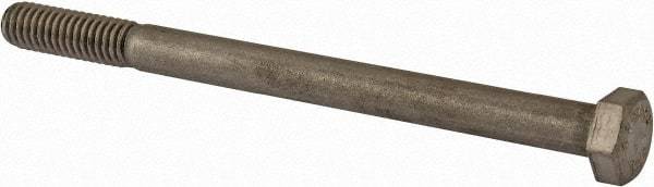 Value Collection - 5/16-18 UNC, 4-1/4" Length Under Head Hex Head Cap Screw - Partially Threaded, Grade 18-8 Stainless Steel, Uncoated, 1/2" Hex - Exact Tool & Supply