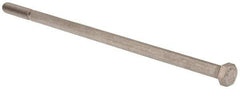 Value Collection - 1/2-13 UNC, 12" Length Under Head Hex Head Cap Screw - Partially Threaded, Grade 18-8 Stainless Steel, Uncoated, 3/4" Hex - Exact Tool & Supply