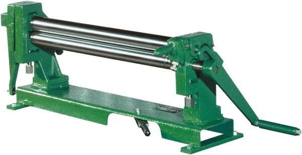 Tennsmith - 28 Gauge Max Stainless Steel Capacity, 24 Inch Max Forming Width, Bench Machine, Manual Slip Roll - 38 Inch Overall Width, x 19 Inch Overall Height, 2 Inch Slip Roll Diameter, 3/16, 1/4, 5/16 Inch Wire Groove Width - Exact Tool & Supply