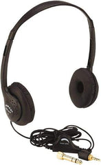 AmpliVox - Reusable, Over the Head Stereo Headphones - Black Cup - Exact Tool & Supply