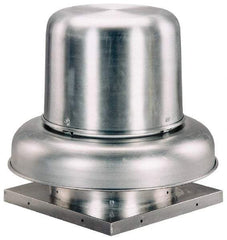 Fantech - 36-1/2" Blade, 18,850 CFM, Belt Drive Centrifugal Roof Exhauster - 5 hp, Open Dripproof Enclosure, Downdraft Style, Three-Phase, 208-220/440 Volts - Exact Tool & Supply