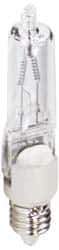 Philips - 250 Watt Halogen Commercial/Industrial Miniature Candelabra Lamp - 2,850°K Color Temp, 5,000 Lumens, 130 Volts, Dimmable, T4, 1,000 hr Avg Life - Exact Tool & Supply