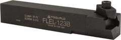 Tool-Flo - External Thread, Left Hand Cut, 3/4" Shank Width x 3/4" Shank Height Indexable Threading Toolholder - 4-1/2" OAL, FL 3R Insert Compatibility, FLE Toolholder, Series FLEL - Exact Tool & Supply