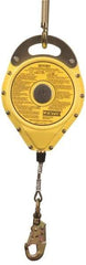 Gemtor - 30' Long, Stainless Steel Cable Self-Retracting Lifeline - 0.187" Diam, Swivel Locking Snap Hook Connector - Exact Tool & Supply