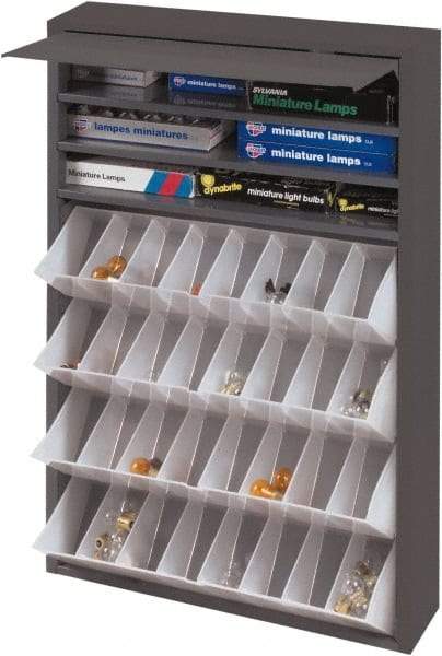 Durham - Storage Cabinet - Steel, 19" Wide x 4" Deep x 26-3/4" High, Gray - Exact Tool & Supply