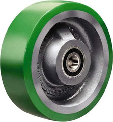 Hamilton - 6 Inch Diameter x 2 Inch Wide, Polyurethane on Cast Iron Caster Wheel - 1,200 Lb. Capacity, 2-1/2 Inch Hub Length, 3/4 Inch Axle Diameter, Sealed Precision Ball Bearing - Exact Tool & Supply