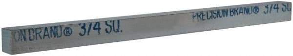Made in USA - 12" Long x 3/4" High x 3/4" Wide, Zinc-Plated Key Stock - Low Carbon Steel - Exact Tool & Supply