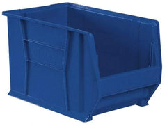Akro-Mils - 200 Lb. Load Capacity, 20" Deep, Yellow Polymer Hopper Stacking Bin - 6" High x 12-3/8" Wide x 20" Long - Exact Tool & Supply